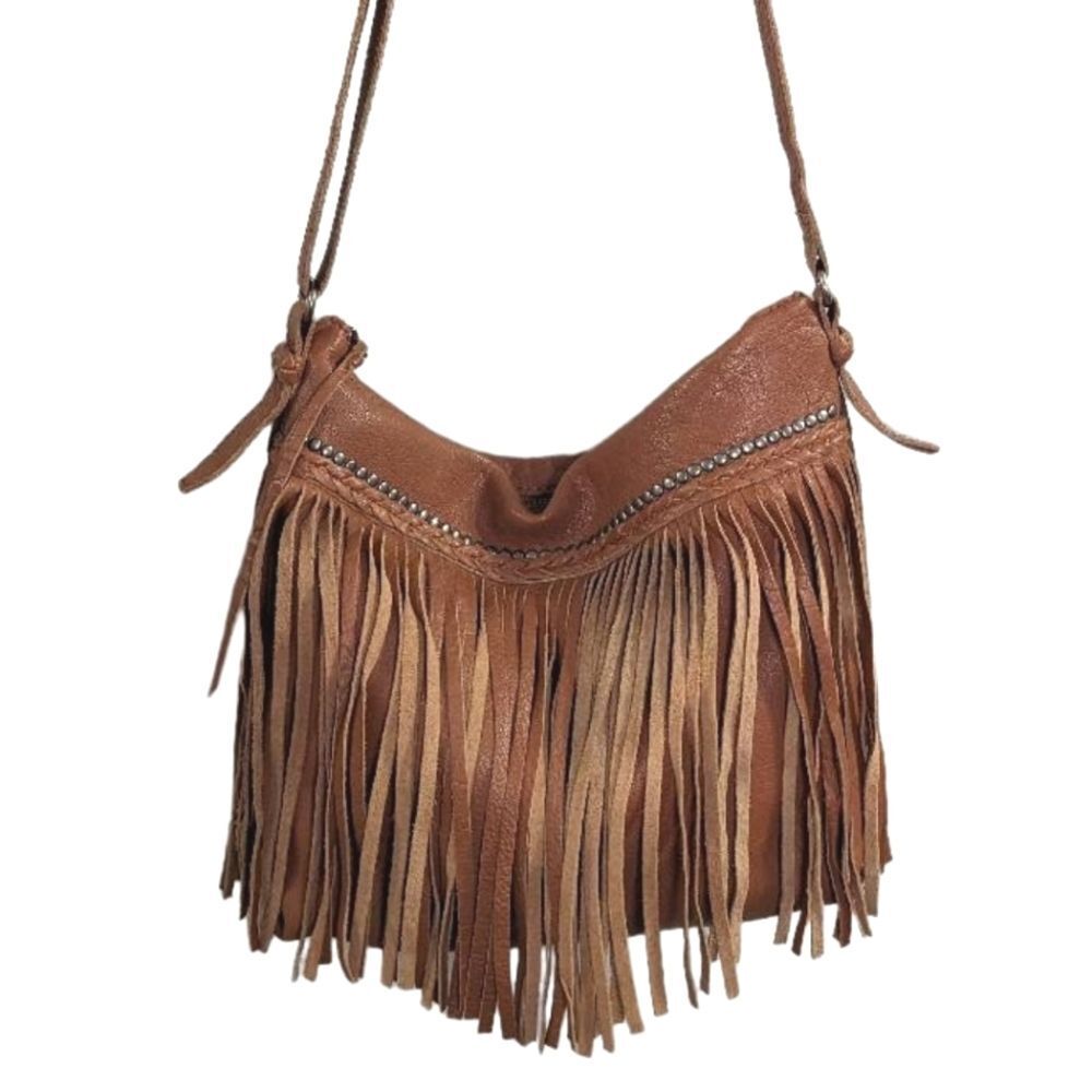 The Sak Brown Fringe Crossbody Bag